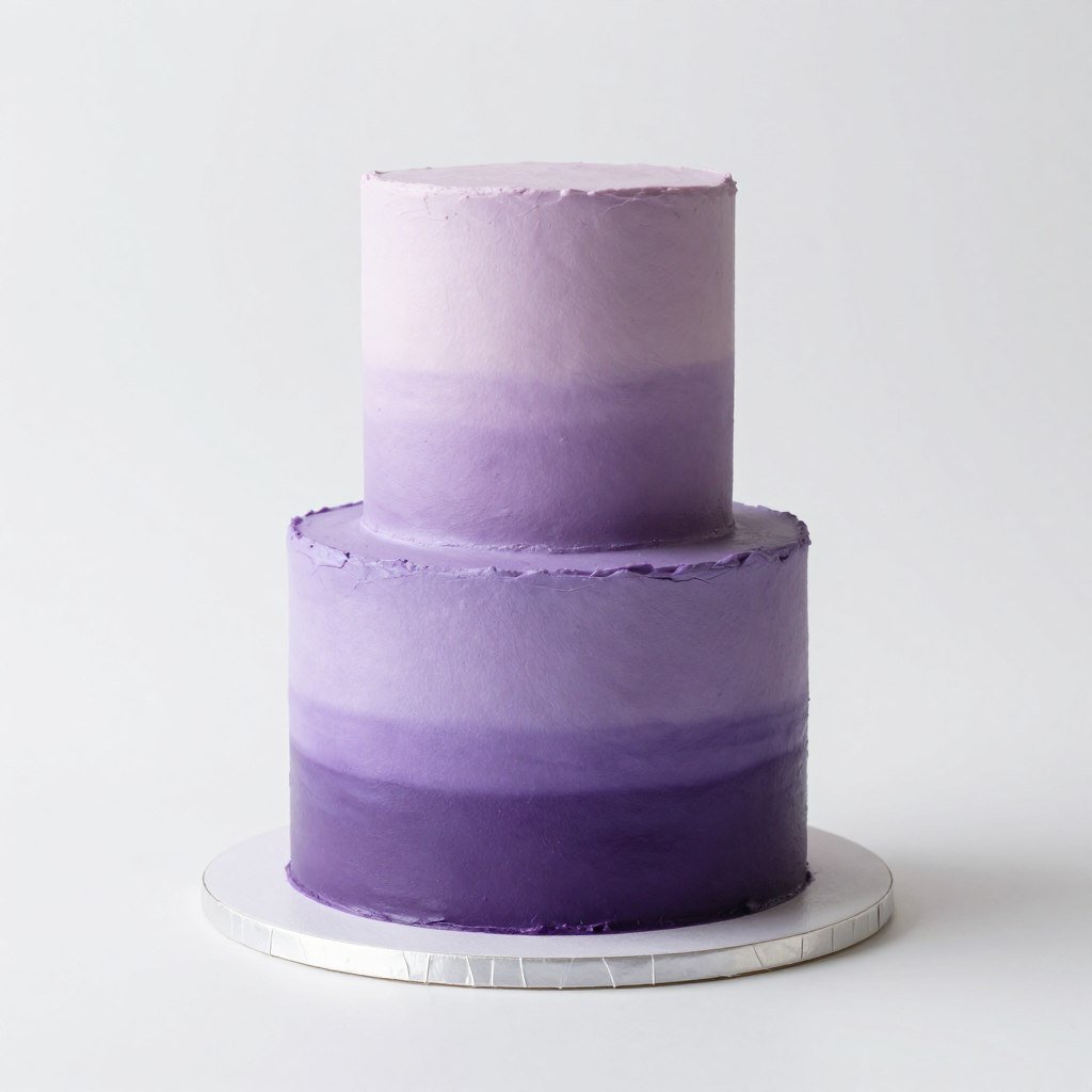 purple ombre cake showing color gradient from dark to light purple ombre cake showing color gradient from dark to light