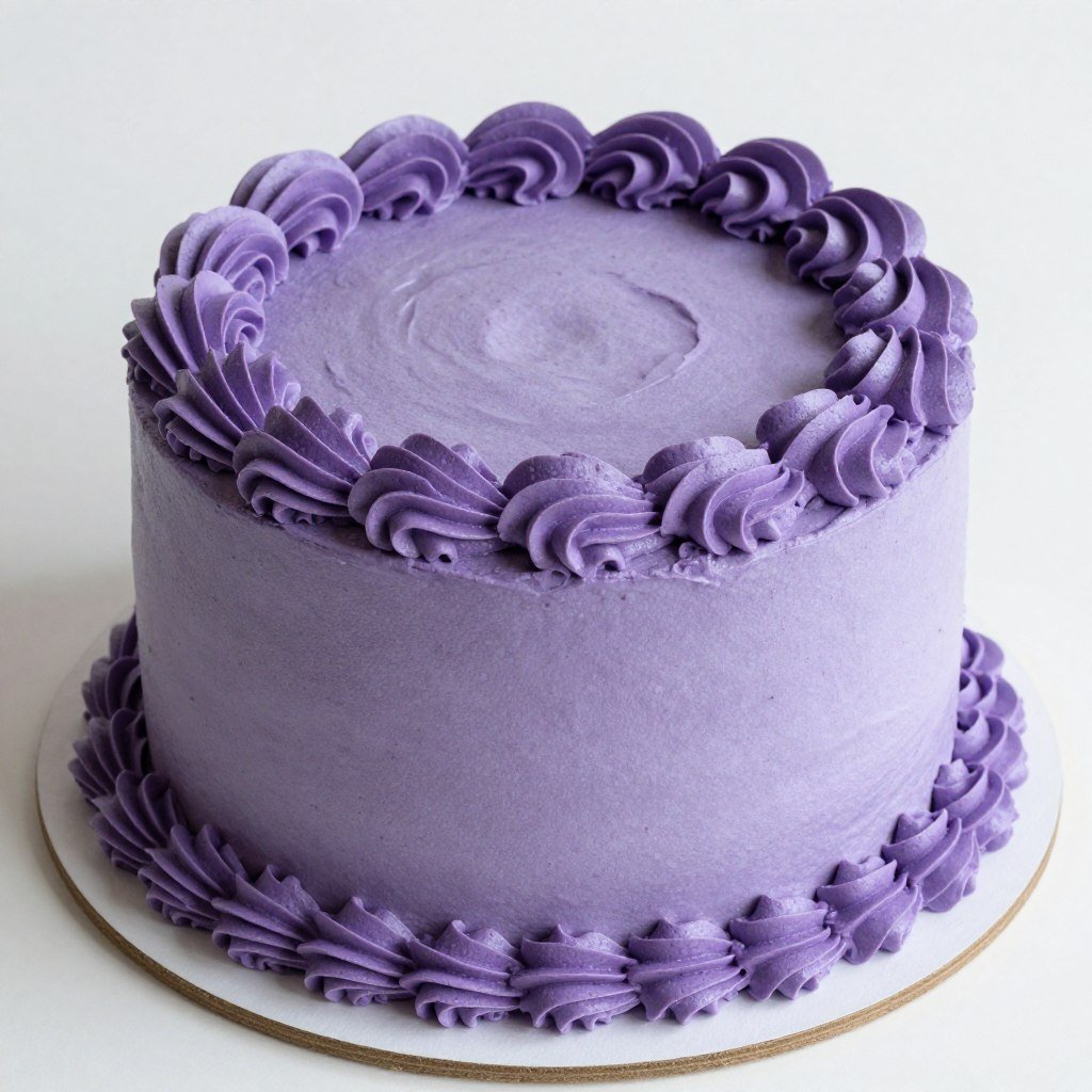 purple rosette border cake