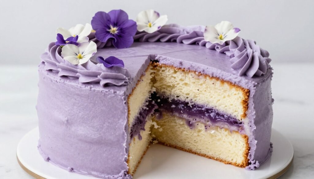 purple vanilla birthday cake aesthetic girly