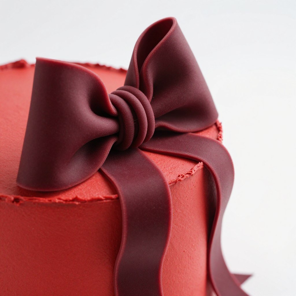 red cake design with velvet ribbon red cake design with velvet ribbon