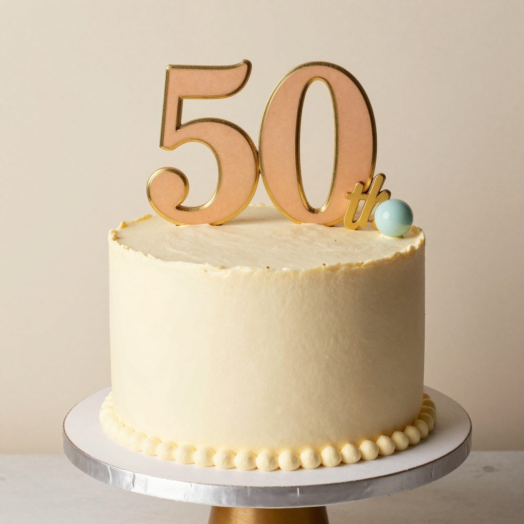 retro 1970s style elegant cake