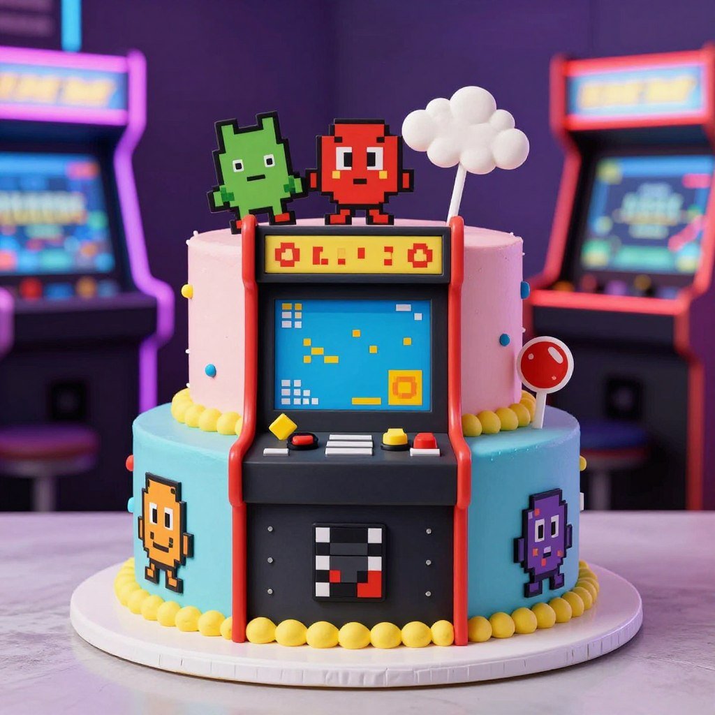 retro arcade game birthday cake design retro arcade game birthday cake design