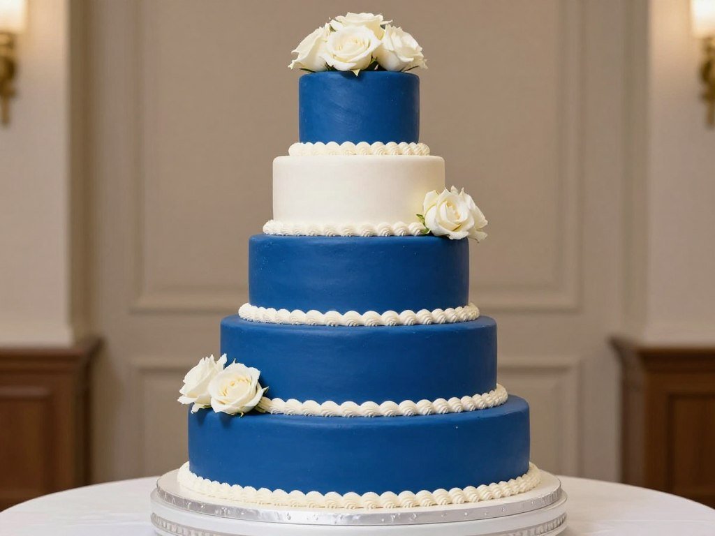 royal blue and white wedding style cake elegant royal blue and white wedding style cake elegant