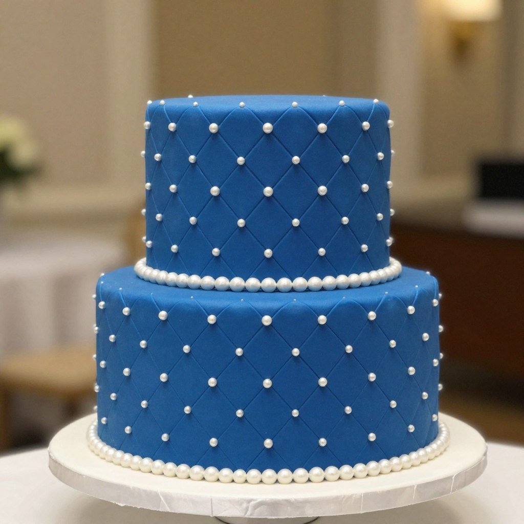 royal blue quilted fondant cake elegant pattern royal blue quilted fondant cake elegant pattern