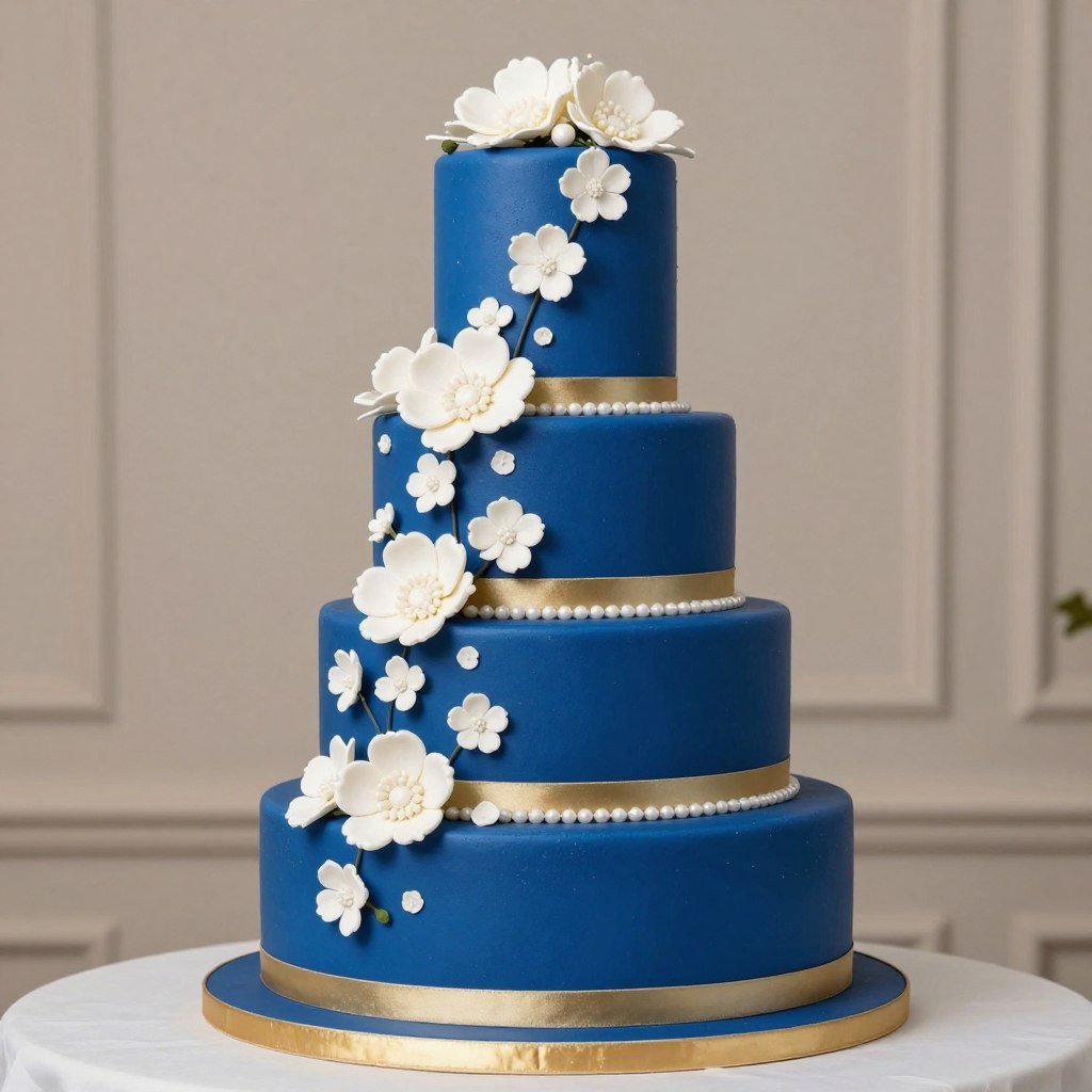 royal blue wedding cake design royal blue wedding cake design