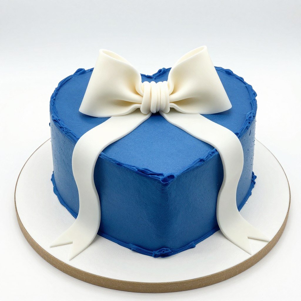 royal heart shaped cake with ribbon details royal heart shaped cake with ribbon details