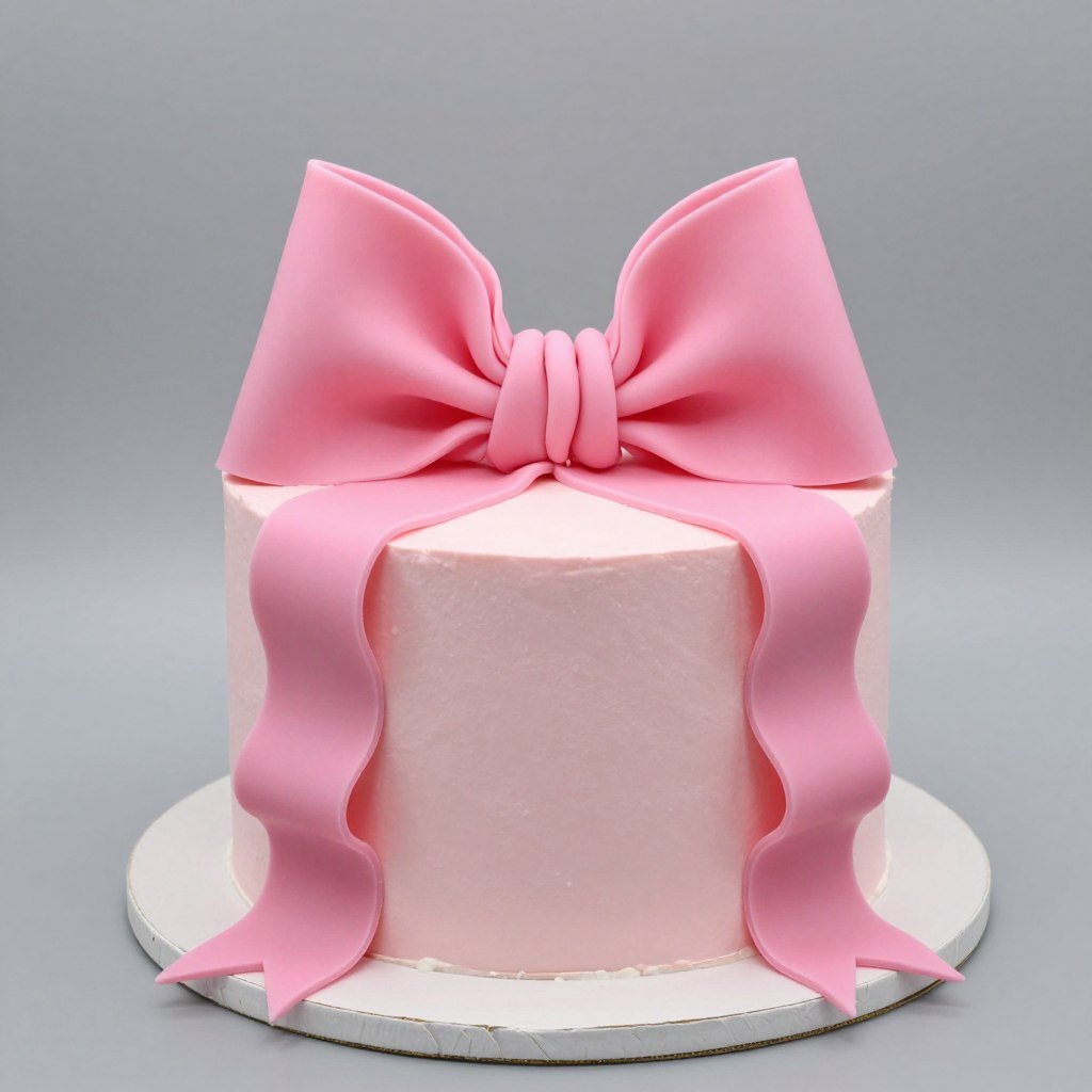 satin ribbon birthday cake