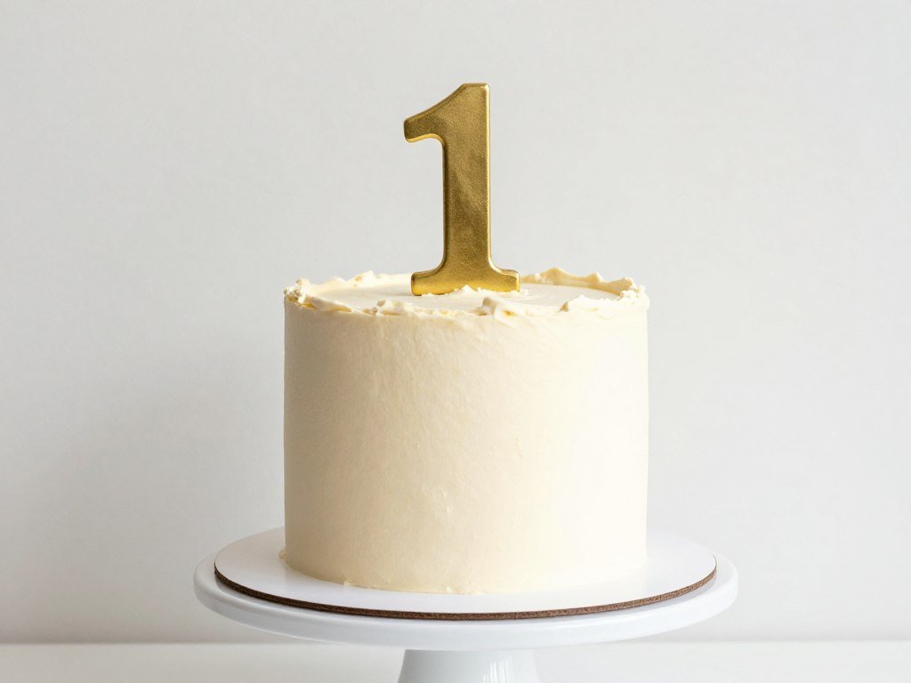 simple 1st birthday cake designs with minimal frosting and pastel decorations