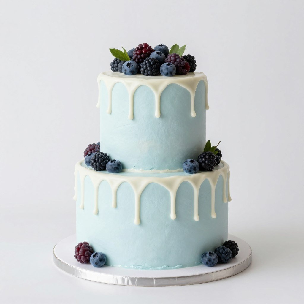 simple blue drip cake with white chocolate simple blue drip cake with white chocolate