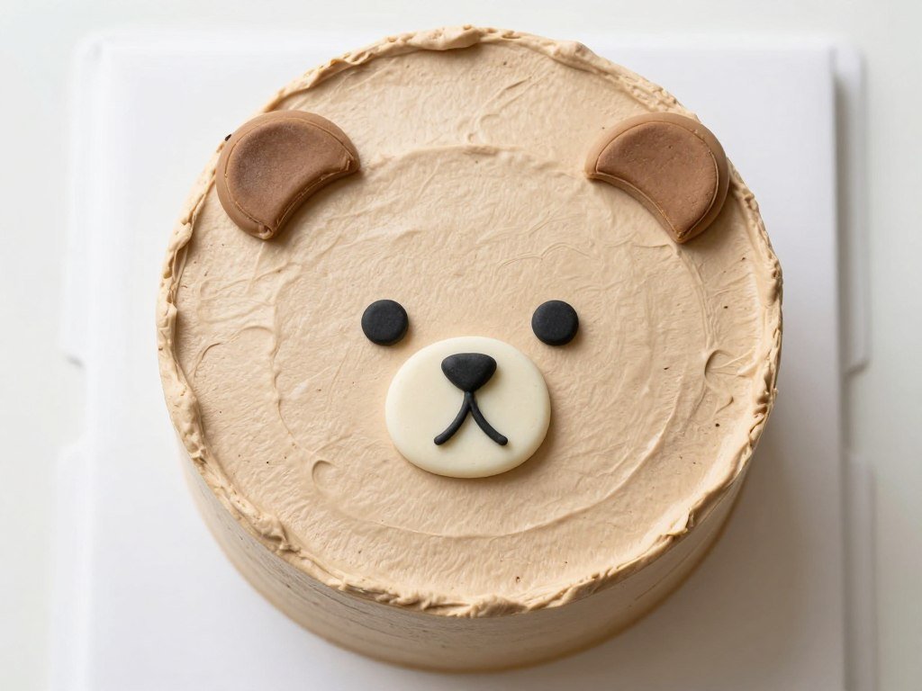 simple cute animal cake design perfect for first-time decorators simple cute animal cake design perfect for first-time decorators