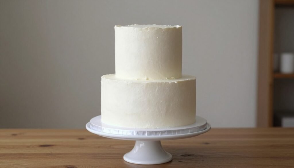 single tier minimalist birthday cake