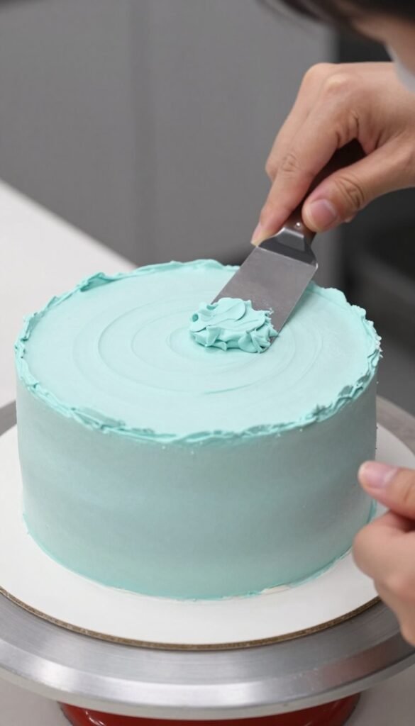 smooth blue frosting technique demonstration smooth blue frosting technique demonstration