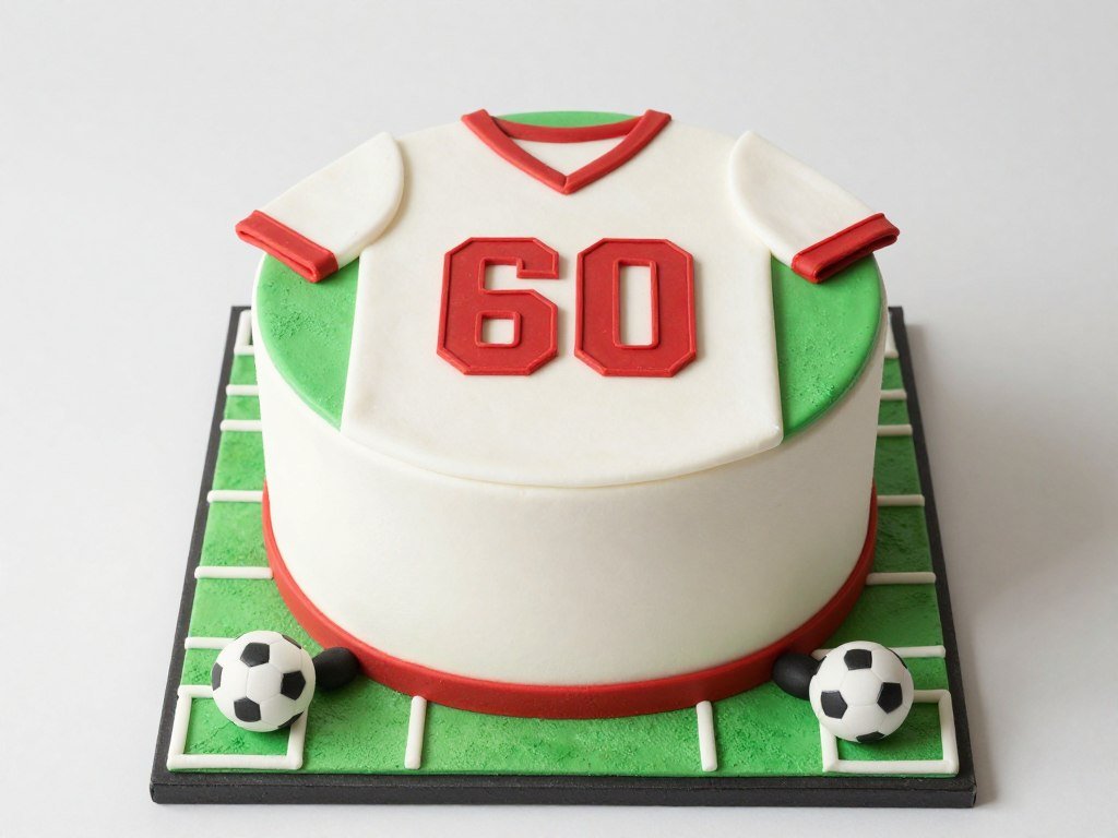 sports-themed birthday cake celebrating dad's favorite team
