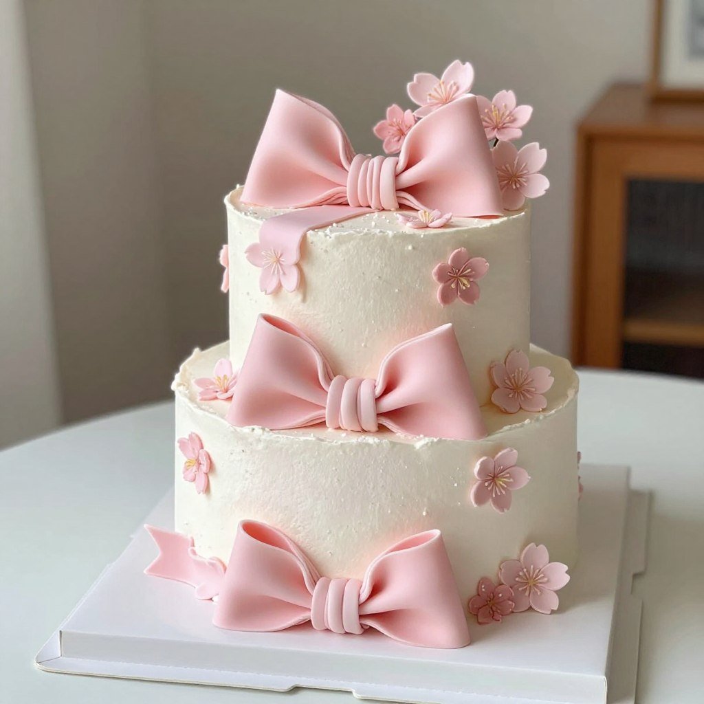 spring coquette birthday cake