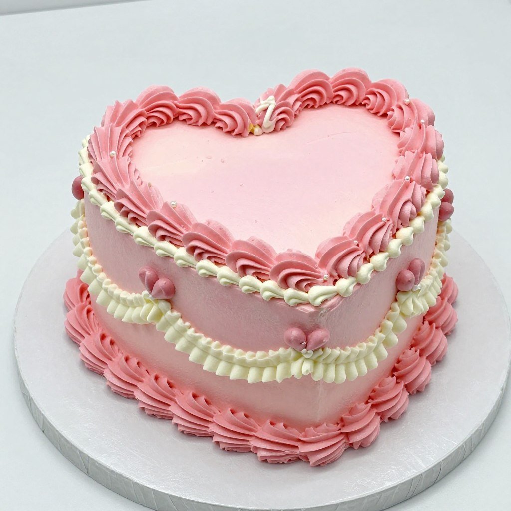 stacked heart birthday cake