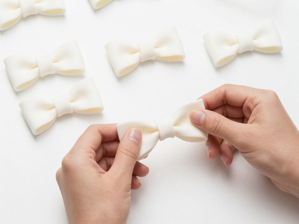 step by step fondant bow creation for white coquette cake step by step fondant bow creation for white coquette cake
