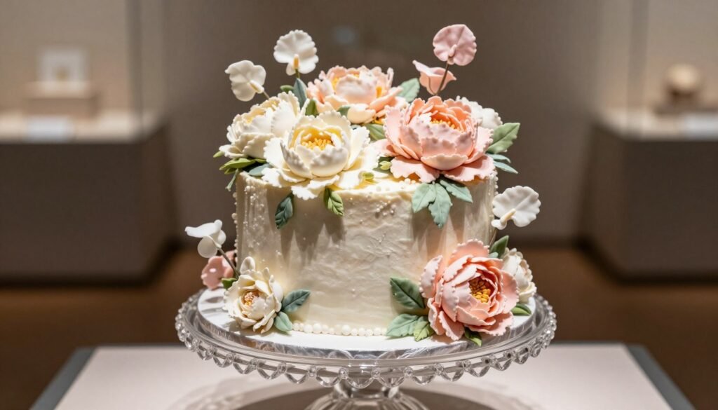 sugar flower birthday cake with gumpaste flowers