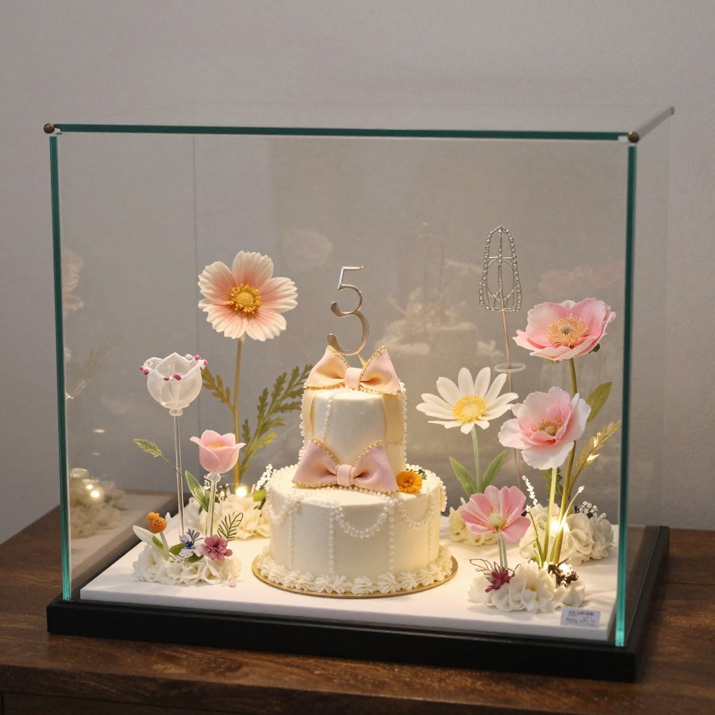 sugar flowers as birthday cake keepsakes