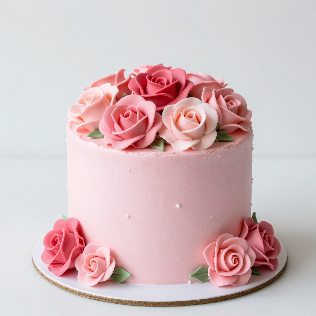 sugar rose birthday cake