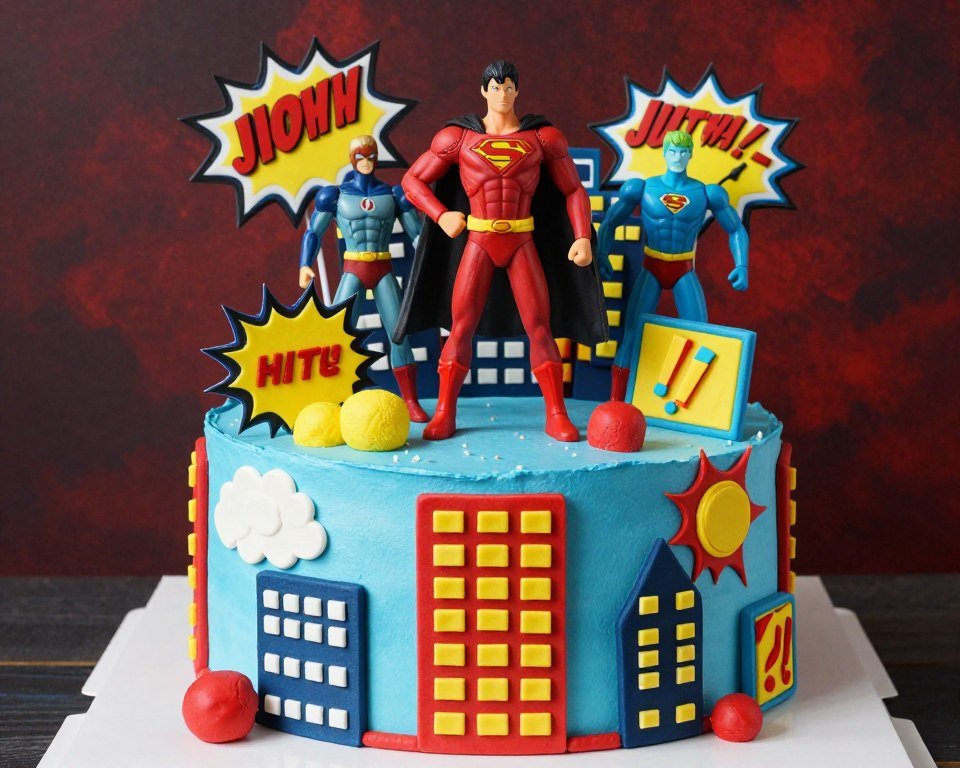 superhero themed birthday cake for kids party superhero themed birthday cake for kids party