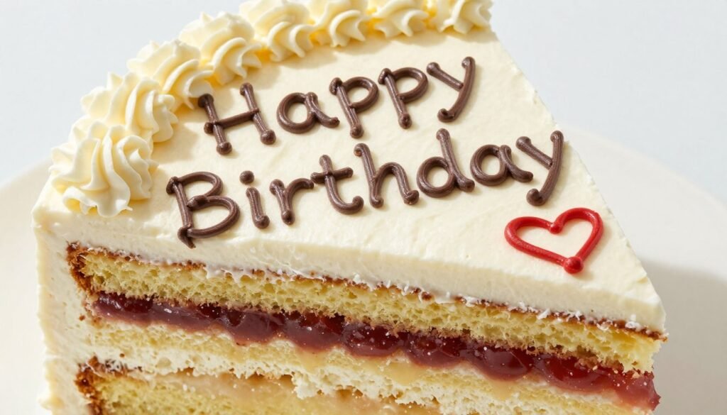 surprise message revealed inside birthday cake layers