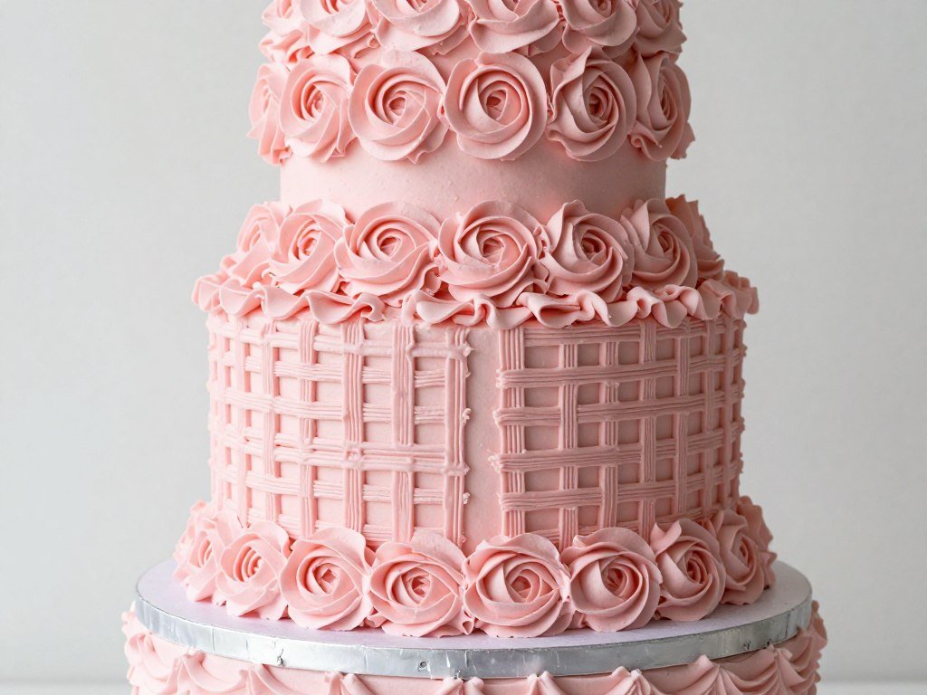 textured buttercream birthday cake with various piping techniques textured buttercream birthday cake with various piping techniques