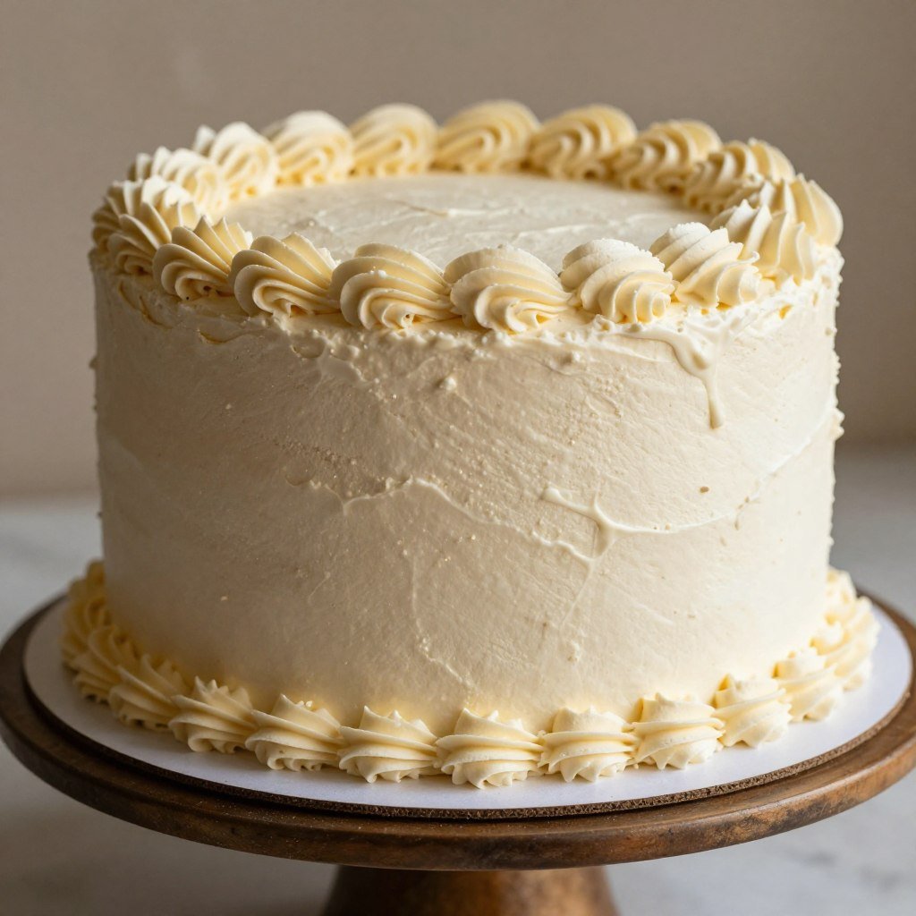 textured vintage frosting technique on birthday cake