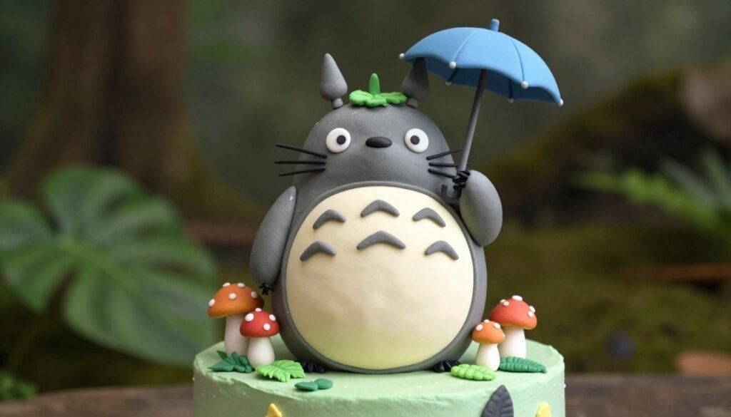 totoro studio ghibli birthday cake forest theme gentle design totoro studio ghibli birthday cake forest theme gentle design