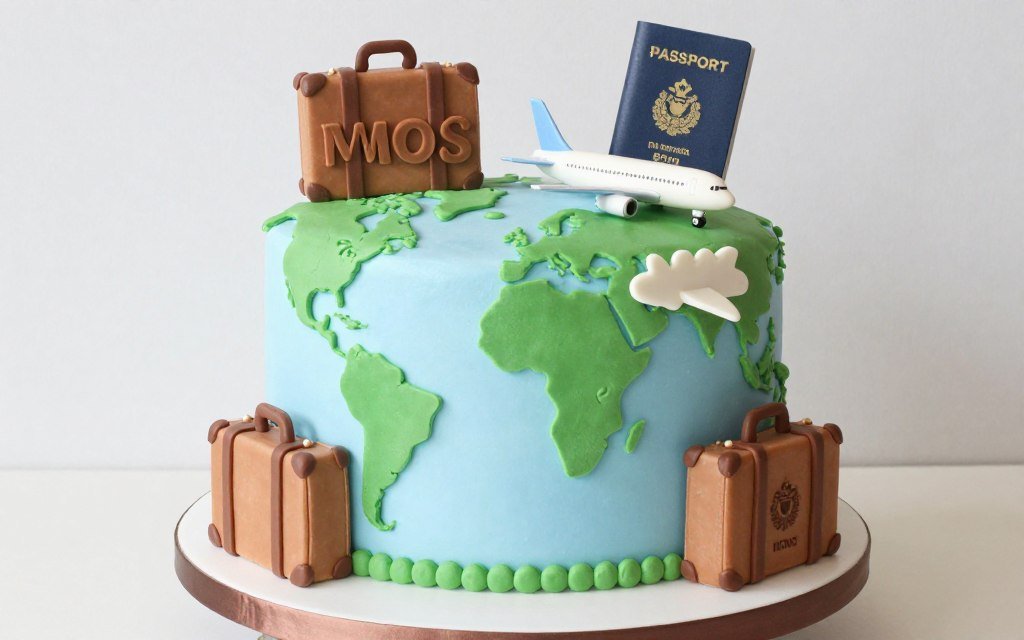 travel theme cake mother day travel theme cake mother day