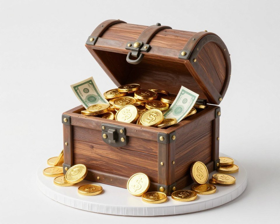 treasure chest money birthday cake innovative gift design