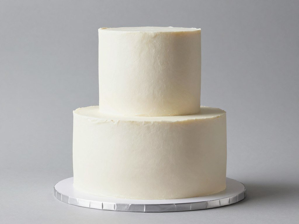 two tier minimalist birthday cake