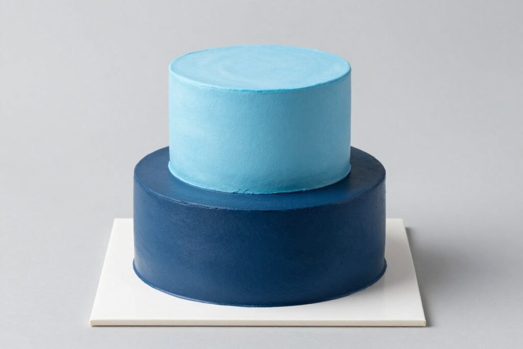 two tone blue korean cake with navy and powder blue layers two tone blue korean cake with navy and powder blue layers