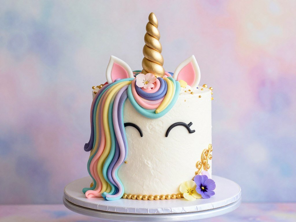 unicorn themed birthday cake with rainbow decorations unicorn themed birthday cake with rainbow decorations