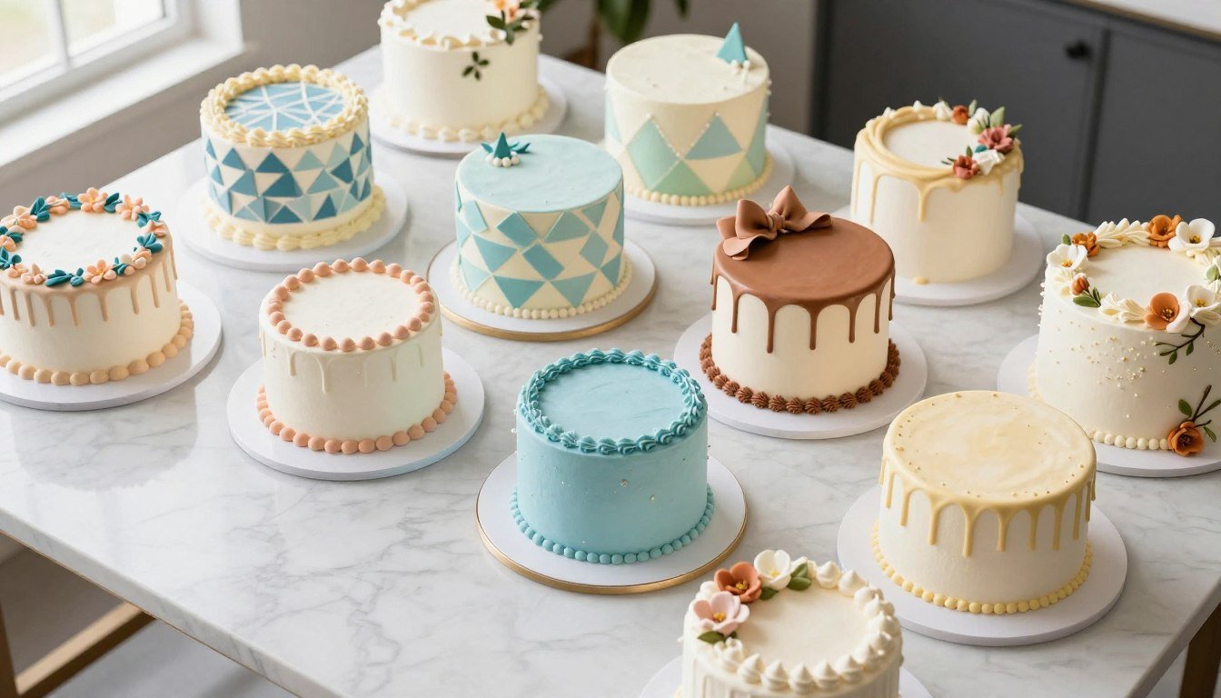 unique birthday cake designs with creative decorations and colorful layers