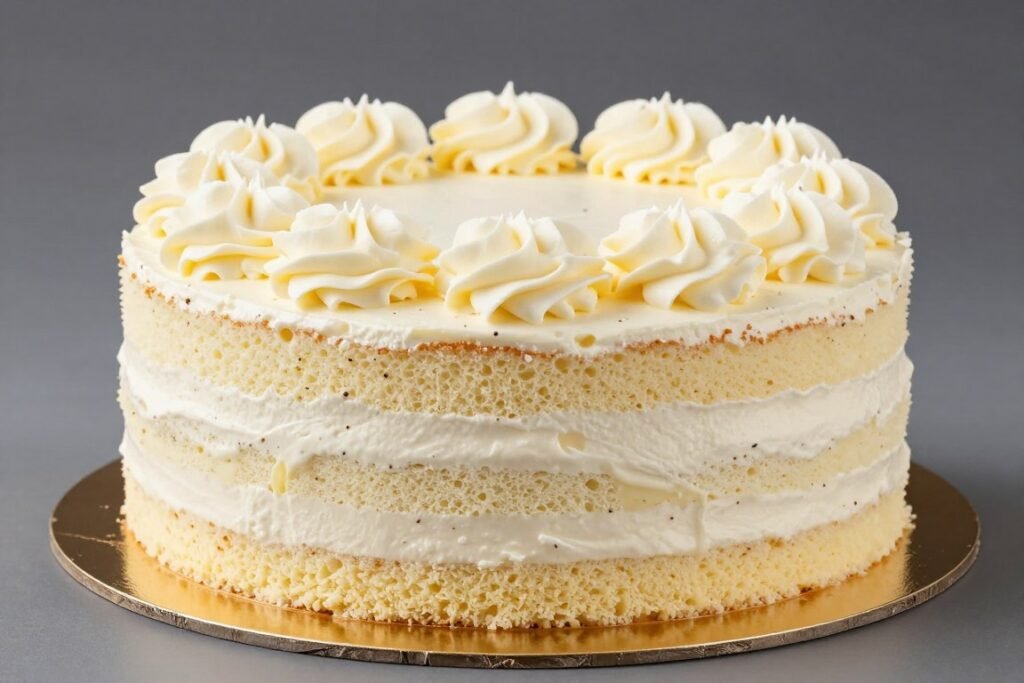 vanilla birthday cake with whipped cream vanilla birthday cake with whipped cream