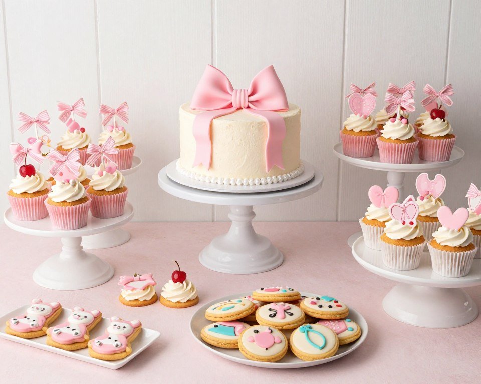 variety of coquette desserts including cakes and cupcakes variety of coquette desserts including cakes and cupcakes