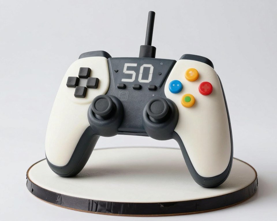 video game controller 50th birthday cake