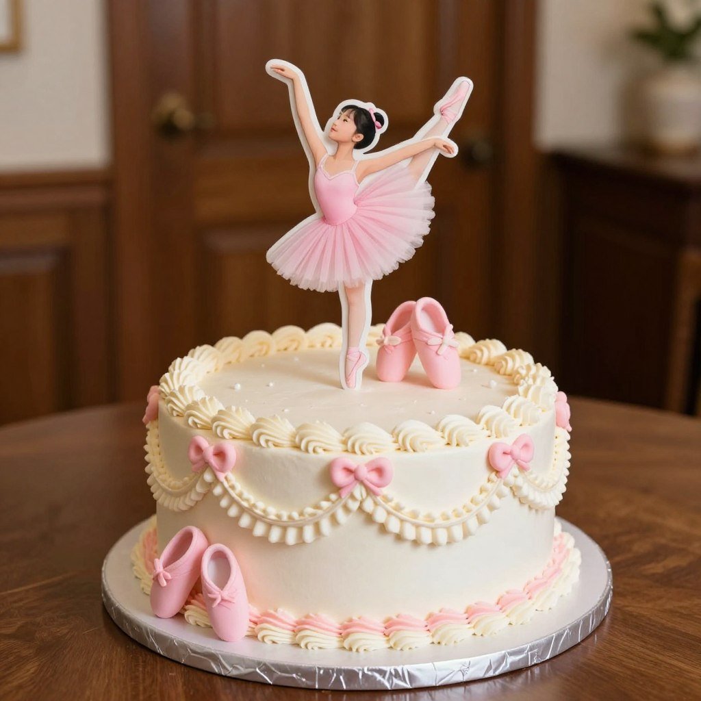 vintage ballerina birthday cake for girl