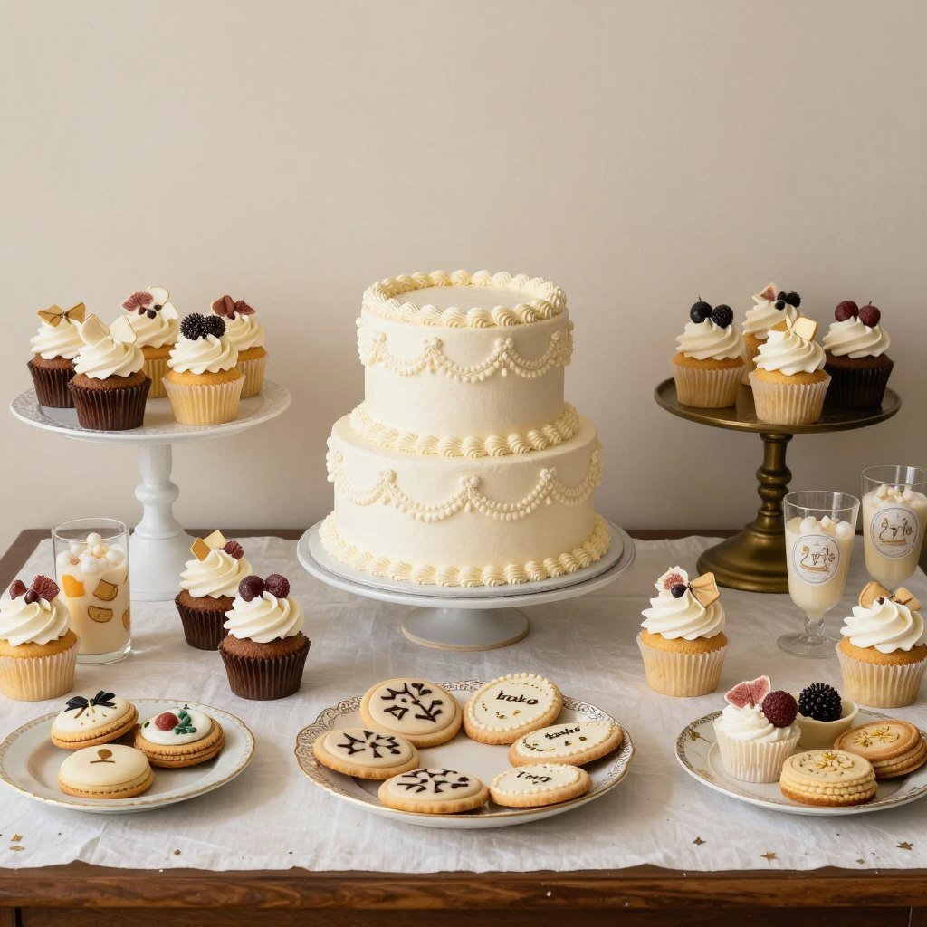 vintage birthday dessert table
