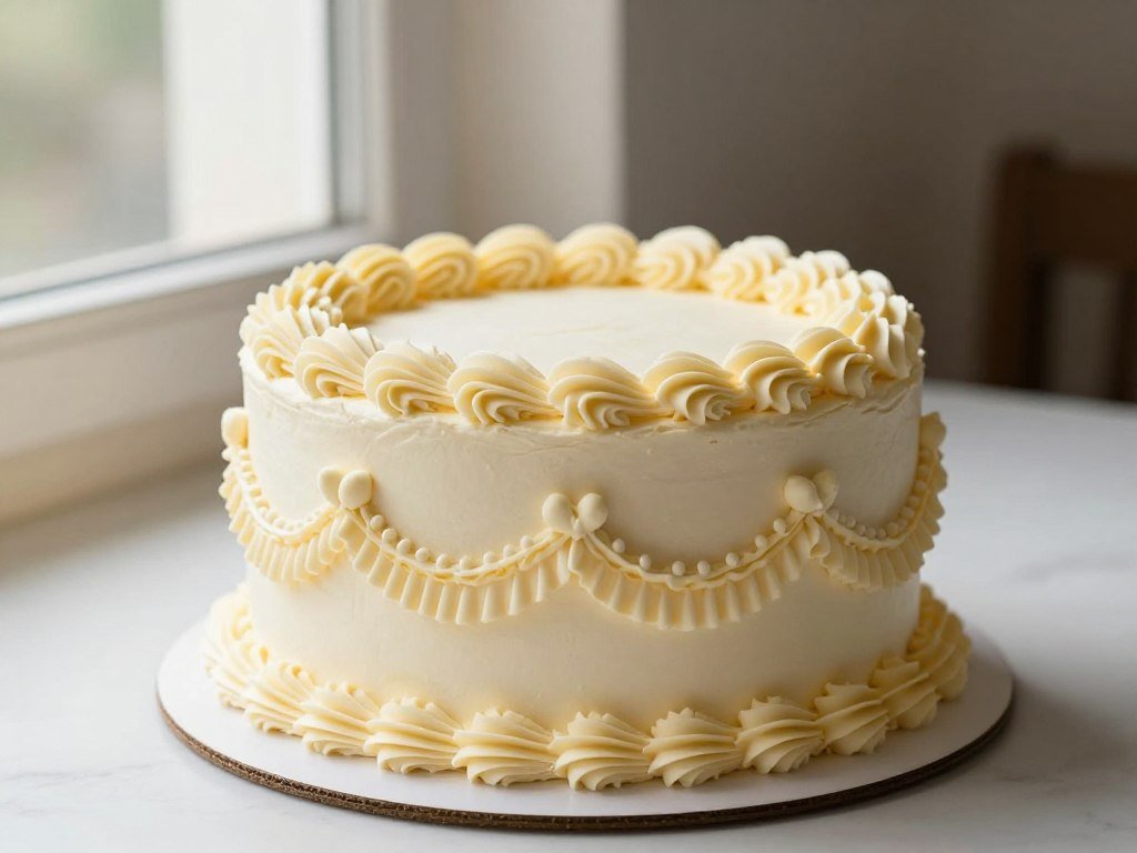 vintage cake photographed in natural light