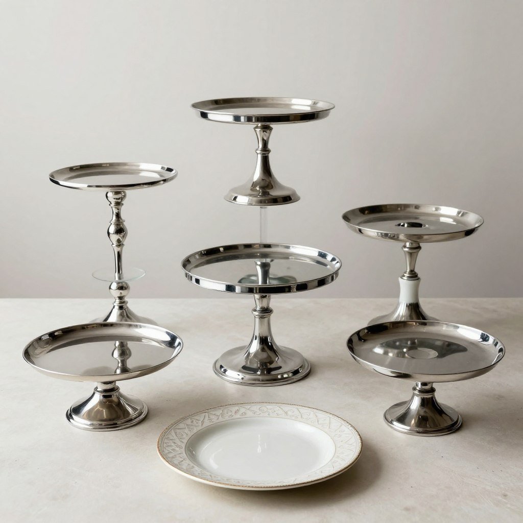 vintage cake stands and presentation pieces for birthday cakes