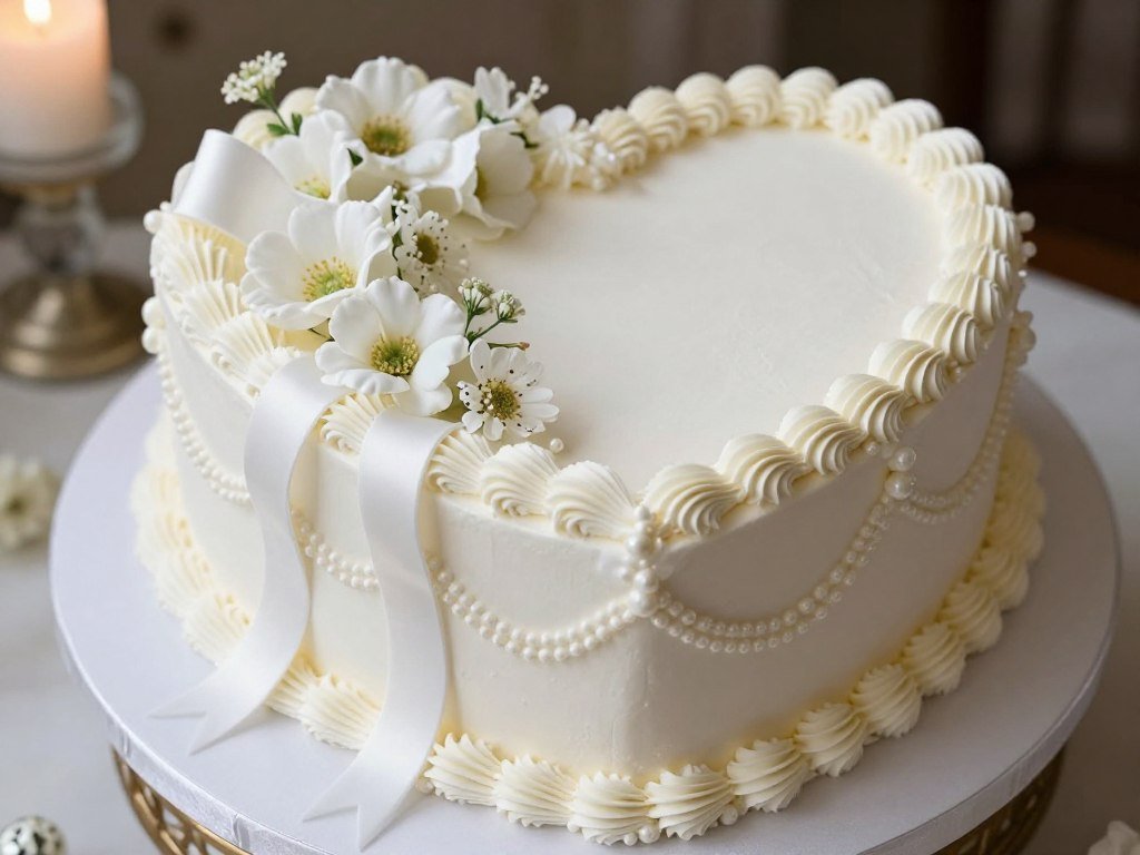 vintage heart cake perfect for weddings