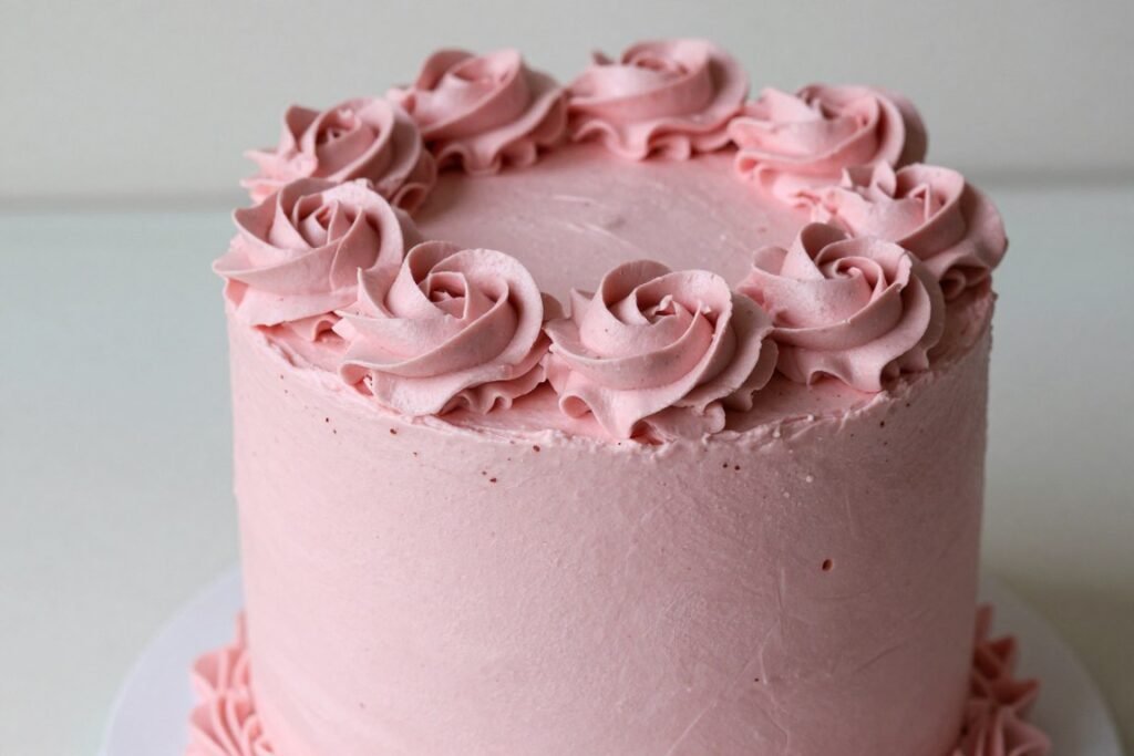 vintage pink buttercream cake with roses vintage pink buttercream cake with roses