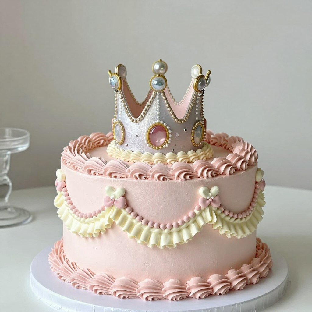 vintage princess birthday cake