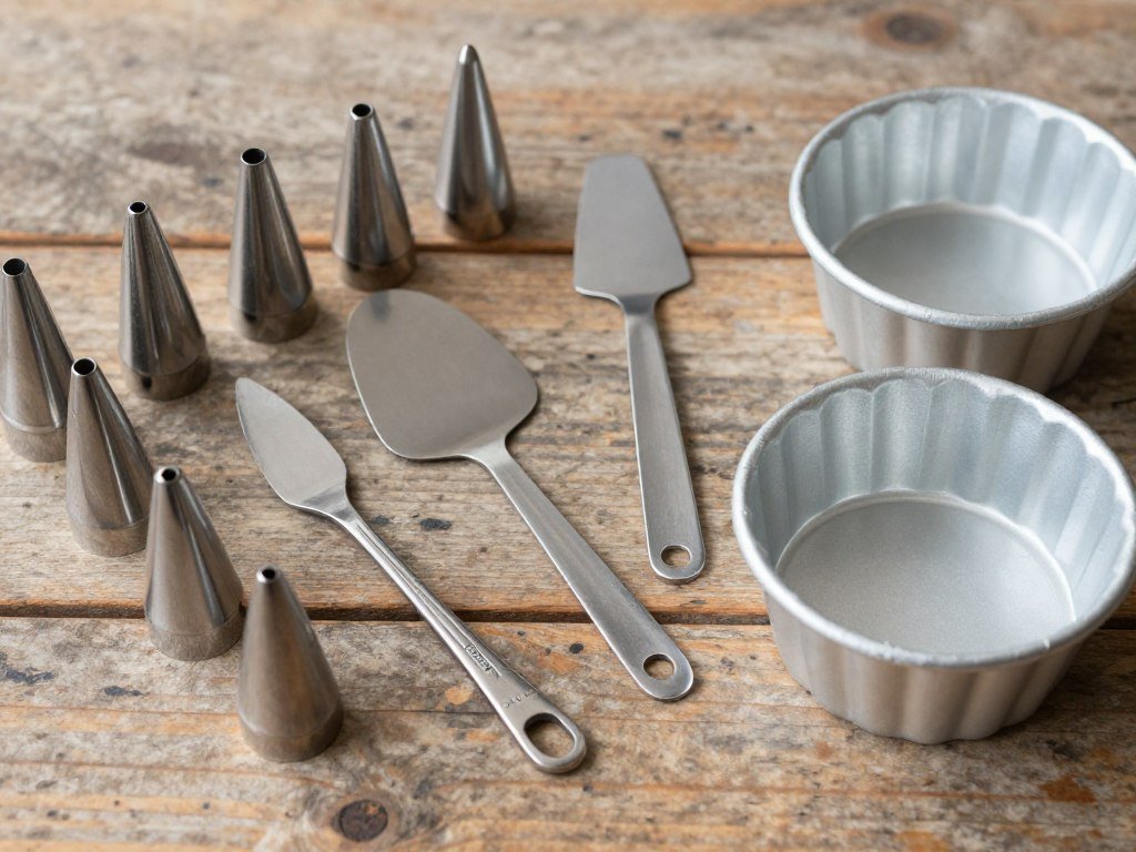vintage style cake decorating tools and equipment