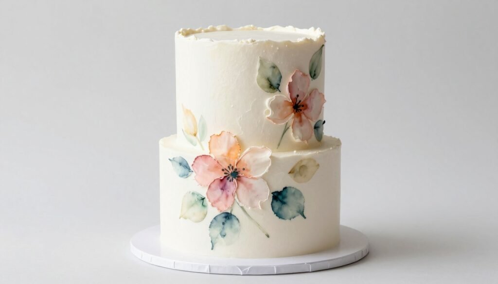 watercolor floral cake design watercolor floral cake design