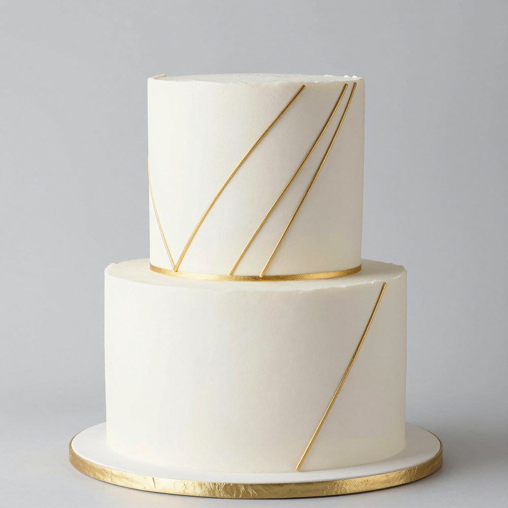 white birthday cake gold geometric lines white birthday cake gold geometric lines