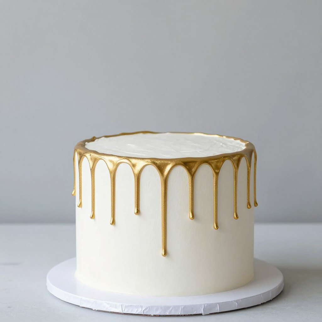 white cake with gold drip birthday design white cake with gold drip birthday design