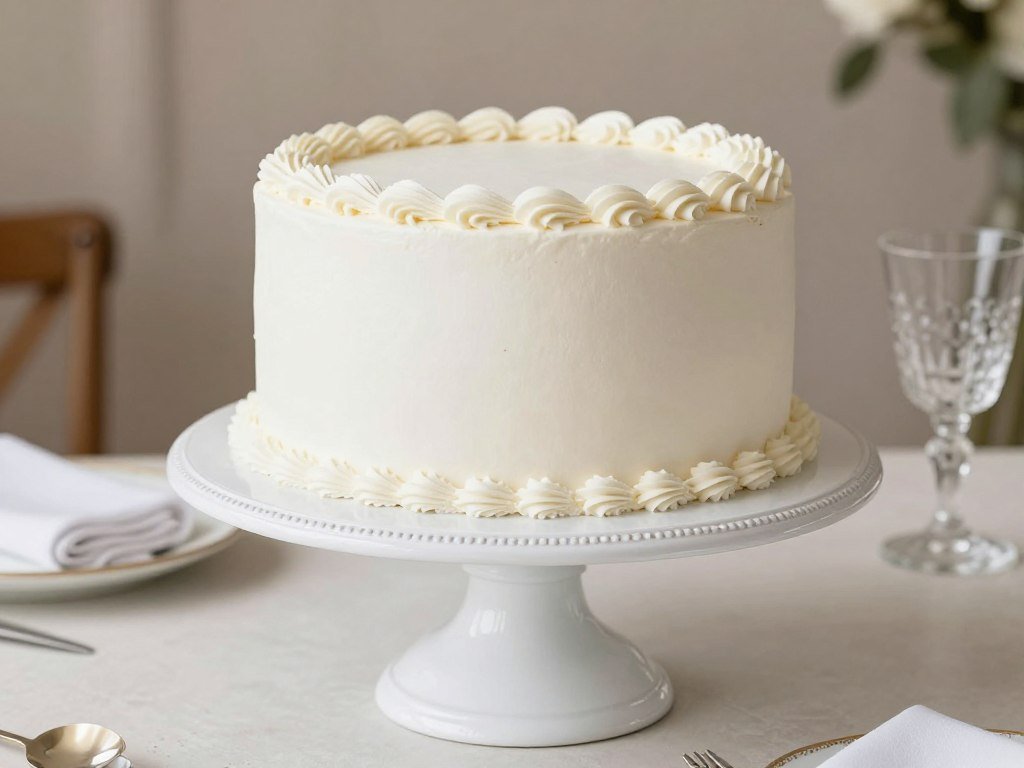 white coquette cake on vintage pedestal stand with romantic setting white coquette cake on vintage pedestal stand with romantic setting