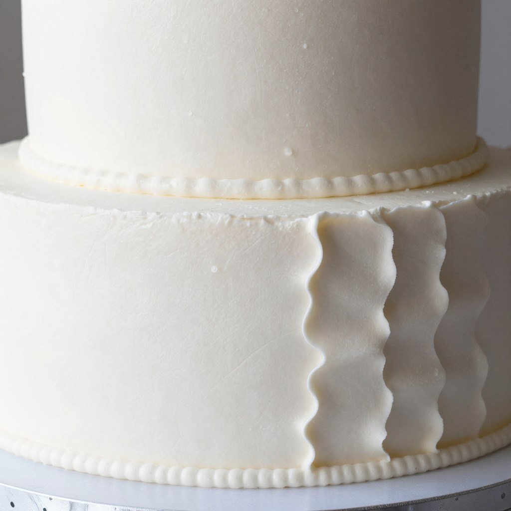 white coquette cake with mixed smooth and textured fondant elements white coquette cake with mixed smooth and textured fondant elements